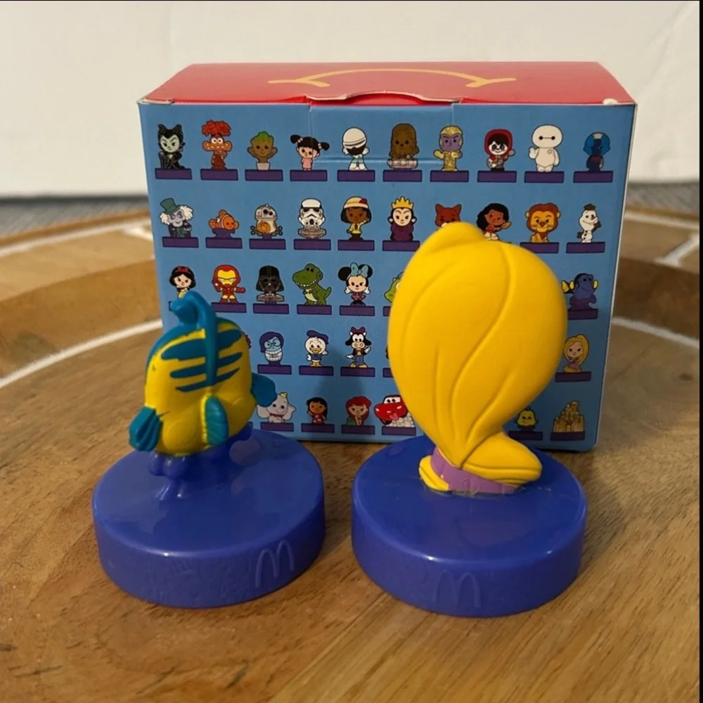 McDonald's Disneyland Happy Meal toys flounder and rapunzel collectible figures